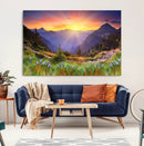Mountain and Spring Wall Art Canvas Print