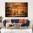 Rustic Whiskey and Barrel Canvas Print by MyGreatCanvas | Canvas Wall Art Prints | Photo Prints & Wall Decor