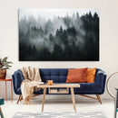 Foggy Forest Wall Art Canvas Print | 3 Panel Large Misty by MyGreatCanvas | Canvas Wall Art Prints | Photo Prints & Wall Decor