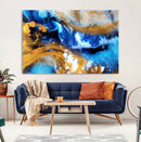 Blue Orange Marble Fluid Effect Canvas Wall Art Print by MyGreatCanvas | Canvas Wall Art Prints | Photo Prints & Wall Decor
