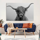 Texas Cow Wall Art Canvas, Texas Longhorn Cattle Canvas by MyGreatCanvas | Canvas Wall Art Prints | Photo Prints & Wall Decor