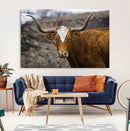 Texas Longhorn Canvas Wall Art - Longhorn Steer Canvas Wall by MyGreatCanvas | Canvas Wall Art Prints | Photo Prints & Wall Decor