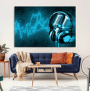 Music and Microphone Wall Art Canvas Print by MyGreatCanvas | Canvas Wall Art Prints | Photo Prints & Wall Decor