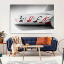 Framed Luck Poker Cards Canvas – Modern Triptych Wall Art,