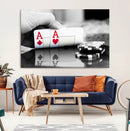 Aces Poker Art Poker Game Wall Art Canvas Print