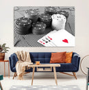 Poker Game Cards Wall Art Canvas, Multi Panel Wall Art