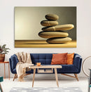 Fluvial Zen Stones Canvas Wall Art Print