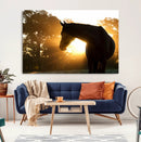 Horse at Sunset Wall Art Animal Canvas Print