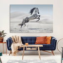 Prancing Horse Desert Large Wall Art Canvas Print – Majestic
