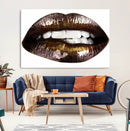 Close Up Lips Wall Art Canvas Print
