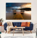 Serene Lake Pier at Sunset Canvas Print | Landscape Canvas