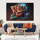 Abstract Rose Wall Art Canvas Print