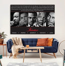 Thinker Quintet Canvas Wall Art – Martin, Obama, Malcolm X,