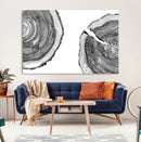 Abstract Large Tree Rings – Minimalist Black and White Wood