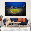 Truist Park Night Game Canvas Art - Atlanta Braves Stadium by MyGreatCanvas | Canvas Wall Art Prints | Photo Prints & Wall Decor