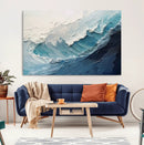 Ocean Wave Canvas Wall Art Print – Coastal Living Room Large