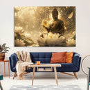 Golden Buddha Wall Art | Yoga Room Decor and Meditation Room by MyGreatCanvas | Canvas Wall Art Prints | Photo Prints & Wall Decor