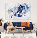 Hockey Player Wall Art Canvas Print - Sports-Inspired