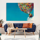 Carl Fredricksen, Up Movie Wall Art, Colorful Balloon House