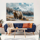 Bear and Baby Bear Wall Art Canvas Print