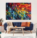 Vibrant Abstract Leaf Wall Art Canvas Print | Bold Colorful