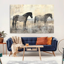 Vintage Horses Wall Art Canvas Print