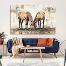 Vintage Horses Wall Art | Ready to Hang and Framed Triptych by MyGreatCanvas | Canvas Wall Art Prints | Photo Prints & Wall Decor