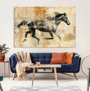 Chines Style Running Horse Western Wall Art | Farmhouse Wall