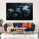 Jellyfish Wall Art Canvas Print, Elegant Wall Decor