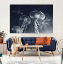 Jellyfish Wall Art Canvas Print, Modern Abstract Jellyfish