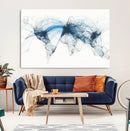 Flight Route Map Wall Art Canvas Print, Abstract Air Traffic
