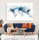 Flight Route Map Wall Art Canvas Print, Abstract Air Traffic