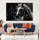 Winter Horse Wall Art | Black and White Horse Print | Ready by MyGreatCanvas | Canvas Wall Art Prints | Photo Prints & Wall Decor