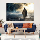 Jesus Walking Water Wall Art – Inspirational Christian