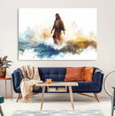 Watercolor Jesus Walking Wall Art Print, Jesus Water Canvas by MyGreatCanvas | Canvas Wall Art Prints | Photo Prints & Wall Decor