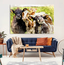 Curious Cows Farmhouse Wall Art | Ready to Hang and Framed