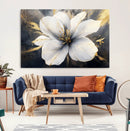 White Flower Wall Art Canvas Print | Ready to Hang |