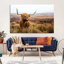 Scottish Highland Cow Wall Art Canvas Print | Ready to Hang by MyGreatCanvas | Canvas Wall Art Prints | Photo Prints & Wall Decor