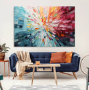 Radiant Bloom Abstract Floral Wall Art Canvas Print -