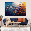 Vibrant Abstract Fish Swarm Art – Colorful Fish Inspired