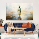 Framed Jesus Walking on Water Wall Art - 3-Panel Christian