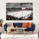 Lausanne Arena Ice Hockey Stadium Wall Art Canvas Print,