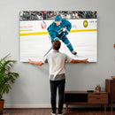 San Jose Sharks Ice Hockey Player Wall Art Canvas Print