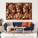 Indian Woman Statue Wall Art Canvas Print