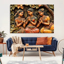Indian Woman Statue Wall Art Canvas Print