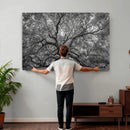 Majestic Angel Oak Tree Black and White Canvas Print – Multi by MyGreatCanvas | Canvas Wall Art Prints | Photo Prints & Wall Decor