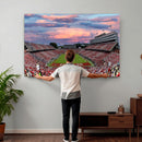 Carter-Finley Stadium Art Sunset Game Triple Canvas Wall Art