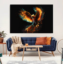 Fiery Phoenix Canvas Print | Ready to Hang Wall Art | Bold