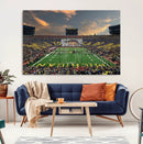 University of Michigan Wolverines Print Canvas, Football