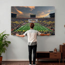 University of Michigan Wolverines Print Canvas, Football